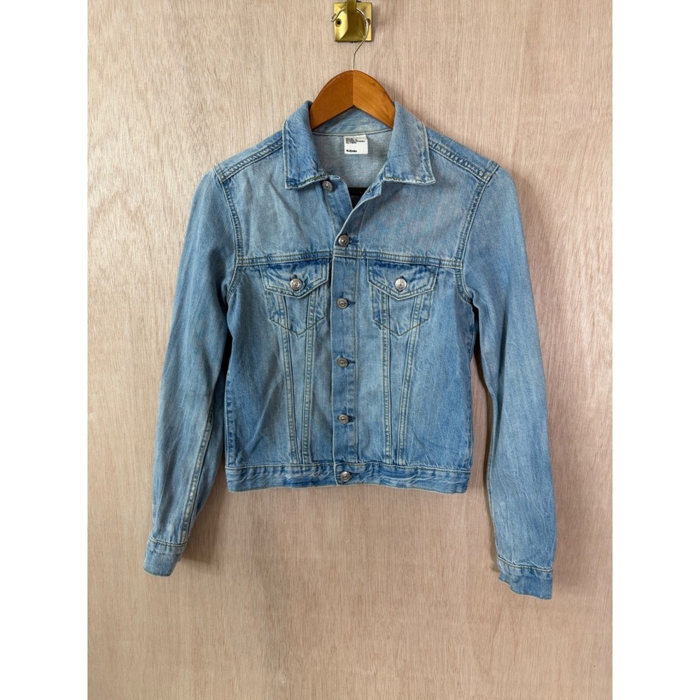 &Denim H&M Women Light Wash Button Down Jean Jacket Size 6 Blue